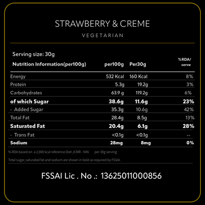 Strawberry & crème - 120gm