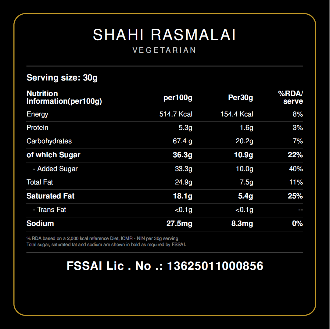 Shahi Rasmalai - 120gm